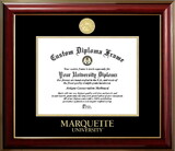 Campus Images WI999CMGTGED-129 Marquette Golden Eagles 12w x 9h Classic Mahogany Gold Embossed Diploma Frame
