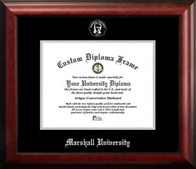 Campus Images WV999SED-1185 Marshall University 11w x 8.5h Silver Embossed Diploma Frame