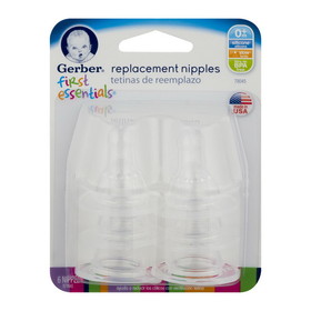 First Essentials by NUK Bottle Nipple Replacements, 6 Pack