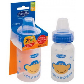 Evenflo Zoo Friends Bottle Pegable with Standard Nipple, 4 Ounce