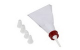 Goodcook 6-Piece Bpa-Free Plastic Cake Decorating Icing Bag And Tips Set, White