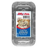 Jiffy-Foil Aluminum Foil Rectangular 2 Lb. Loaf Pans, 3 Count
