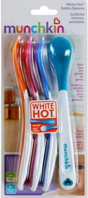 Munchkin White Hot Safety Plastic Spoons, 4 Pack