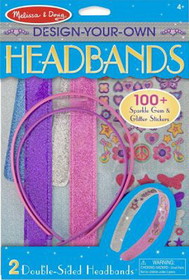Melissa & Doug Design-Your-Own Headbands Jewelry-Making Kit With 50+ Stickers