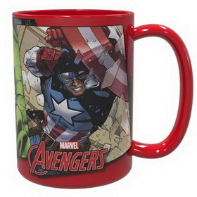 Marvel Comics 15 Ounce Captain America & Iron Man Coffee Mugs, 2 Piece