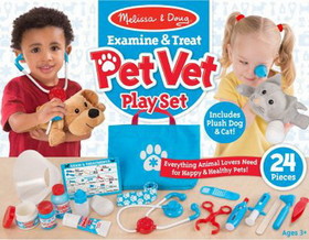 Melissa & Doug Examine and Treat Pet Vet Play Set (24 pcs)