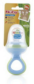 Nuby 1 Pack Nibbler Feeder with Cover, Colors May Vary