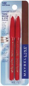 Maybelline Cosmetics 87528 Brow/Lnr Pencil Dk Brn Twin