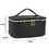 Muka Makeup Bag, Portable Cosmetic Bag, Large Capacity Travel Makeup Case Organizer, Toiletry Bag with Handle and Divider