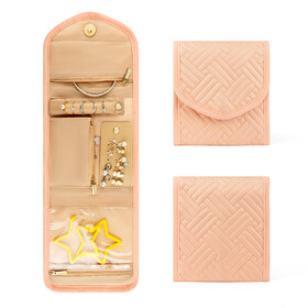 Muka Travel Jewelry Organizer Roll, Compact Foldable Case for Rings, Necklaces, Earrings, Bracelets, Ideal Present
