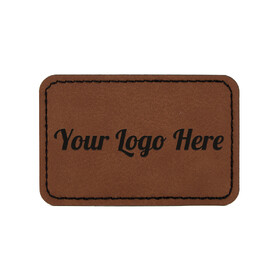 ASPIRE Rectangle Leather Hat Patches Custom Laser Engraved with Adhesive