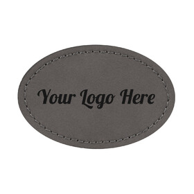 ASPIRE Custom Oval Leatherette Hat Patches Laser Engraved with Adhesive