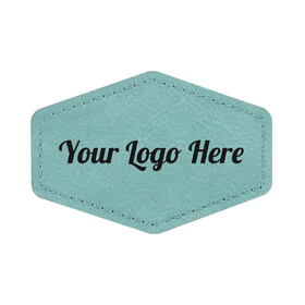 ASPIRE Custom Hexagon Laser Engraving Leatherette Patch with Adhesive for Hats