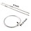 Muka 25 Pcs 6 Inch Stainless Steel Luggage Tags Loops, Keychain Wire Ring Cable Key Ring Loops for Luggage Tags or ID Tags