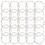 Muka 25 Pcs 6 Inch Stainless Steel Luggage Tags Loops, Keychain Wire Ring Cable Key Ring Loops for Luggage Tags or ID Tags