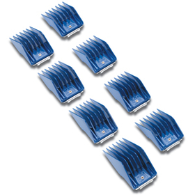 Andis Large Animal Universal Combs, Royal Blue / Set of 8