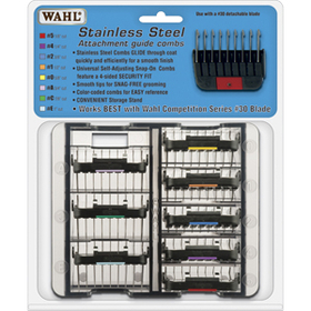 Wahl Stainless Steel Attachment Combs For Detachable Blades, Set of 8 / Stainless Steel