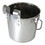 Leather Brothers Pail Stainless Steel w/ Rivets, Flat Sided Hook-On