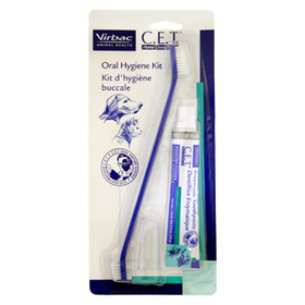 C.E.T. Oral Hygiene Kit, Kit- Fingerbrush, Dual-End Toothbrush & Toothpaste