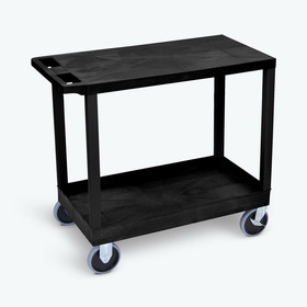 Luxor EC21HD-B 32&quot; x 18&quot; Cart - One Tub/One Flat Shelves