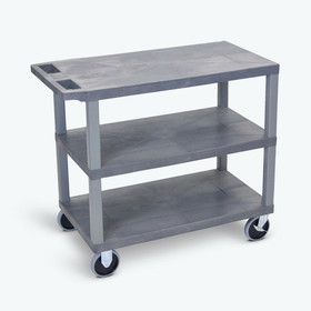 Luxor EC222HD-G 32&quot; x 18&quot; Cart - Three Flat Shelves