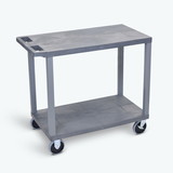 Luxor EC22HD-G 32" x 18" Cart - Two Flat Shelves