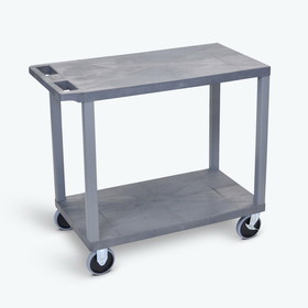 Luxor EC22HD-G 32&quot; x 18&quot; Cart - Two Flat Shelves