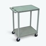 Luxor HE32-G Utility Cart - Two Shelves Structural Foam Plastic