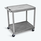 Luxor HE38-G Utility Cart - Two Shelves Structural Foam Plastic