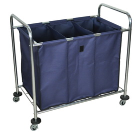 Luxor HL15 Industrial Laundry Cart With Dividers