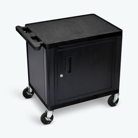 Luxor LP26CE-B 26&quot;H AV Cart - 2 Shelves Cabinet Electric