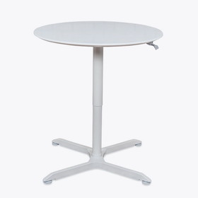 Luxor LX-PNADJ-32RD 32&quot; PNEUMATIC HEIGHT ADJUSTABLE ROUND CAF&#201; TABLE