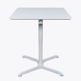 Luxor LX-PNADJ-32SQ 32&quot; PNEUMATIC HEIGHT ADJUSTABLE SQUARE CAF&#201; TABLE