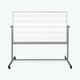Luxor MB7248MM 72"W x 48"H Mobile Double Sided Music Whiteboard