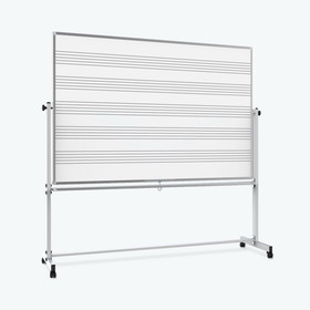 Luxor MB7248MW 72&quot;W x 48&quot;H Mobile Music Whiteboard / Whiteboard