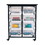 Luxor MBS-DR-8L-CL Mobile Bin Storage Unit - Double Row with Large Clear Bins