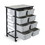 Luxor MBS-DR-8L Mobile Bin Storage Unit - Double Row with Large Gray Bins