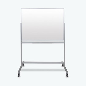 Luxor MMGB4836 48&quot;W x 36&quot;H Double-Sided Mobile Magnetic Glass Marker Board