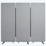 Luxor RCLM7266ZMG RECLAIM Acoustic Room Dividers - 3 Pack in Misty Gray