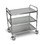 Luxor ST-3 37&quot;H Large Stainless Steel Cart - 3 Shelves