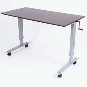 Luxor STANDUP-CF60-DW 60&quot; High Speed Crank Adjustable Stand Up Desk