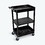 LUXOR STC121-B Top/Bottom Tub and Flat Middle Shelf Cart