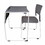 Luxor STUDENT-STK4PK Lightweight Stackable Student Desk and Chair - 4 Pack