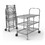 Luxor WSCC-3 Three-Shelf Collapsible Wire Utility Cart