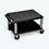 Luxor WT16E-N 16&quot;H AV Cart - 2 Shelf Electric - Nickel Leg