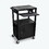 Luxor WTPS42C2E-B 42&quot;H AV Cart - 3 Shelves Cab Pullout - Black