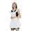 TOPTIE White Apron for Women with Headband, Christmas Cotton Kitchen Aprons, Maid Dress Up Costume