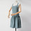 TOPTIE Women's Cotton Linen Cooking Apron Dress, Christmas Cross Back Pinafore with Two Pockets Teal