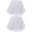 TOPTIE 2 PCS Cotton Waist Aprons with Pockets for Toddler, Christmas White Lace Half Aprons for Cooking