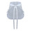 TOPTIE 2 PCS White Waist Aprons with Pocket, Halloween Retro Style Waist Apron for Women